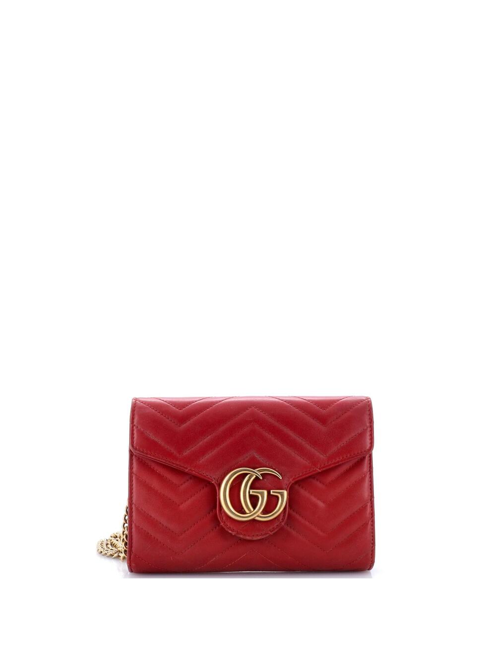 Gucci Gg Marmont Chain Wallet Matelasse #347961G12B
